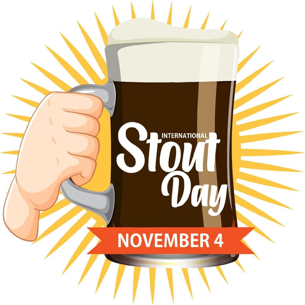 International Stout Day Poster Design vector