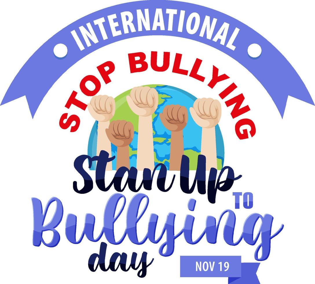 International stand up to bullying day poster design 12496145 Vector