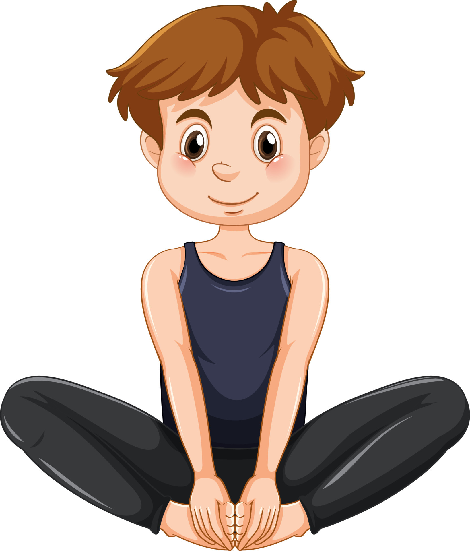 Yoga cobblers pose cartoon character 12496161 Vector Art at Vecteezy Yoga cobblers pose cartoon character 12496161 Vector Art at Vecteezy