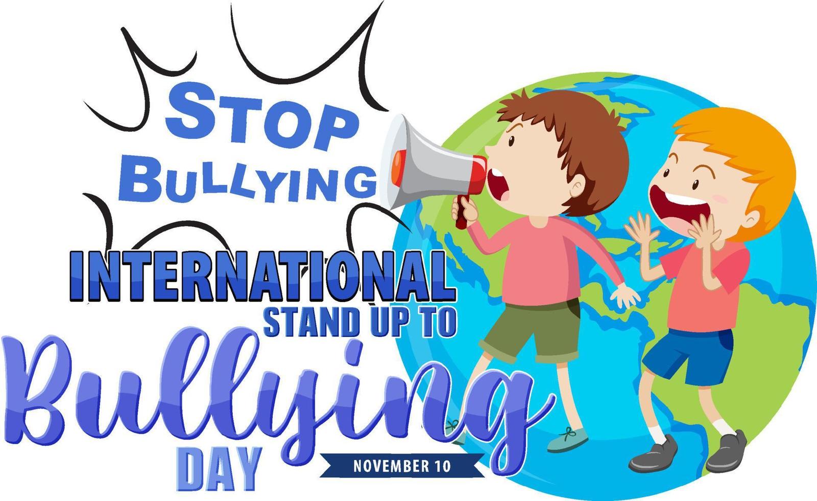 International stand up to bullying day poster design vector