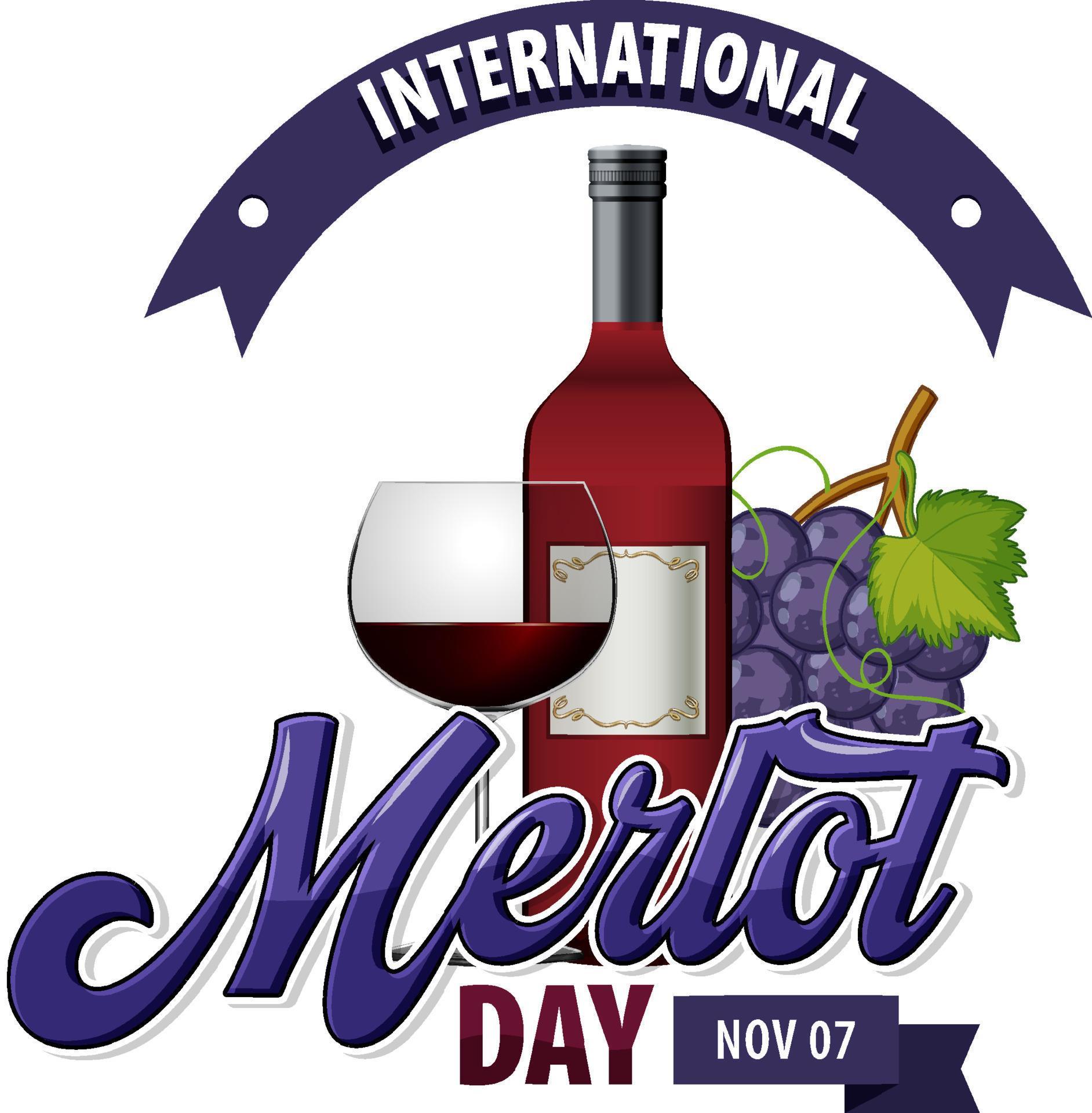 International Merlot Day Logo Design 12496190 Vector Art at Vecteezy