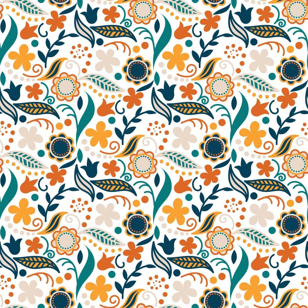 colorful floral ornament vector