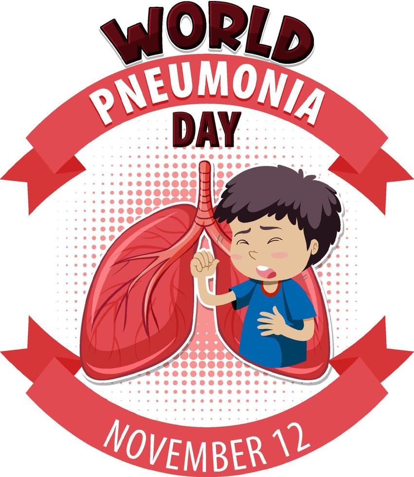 World Pneumonia Day Poster Design vector