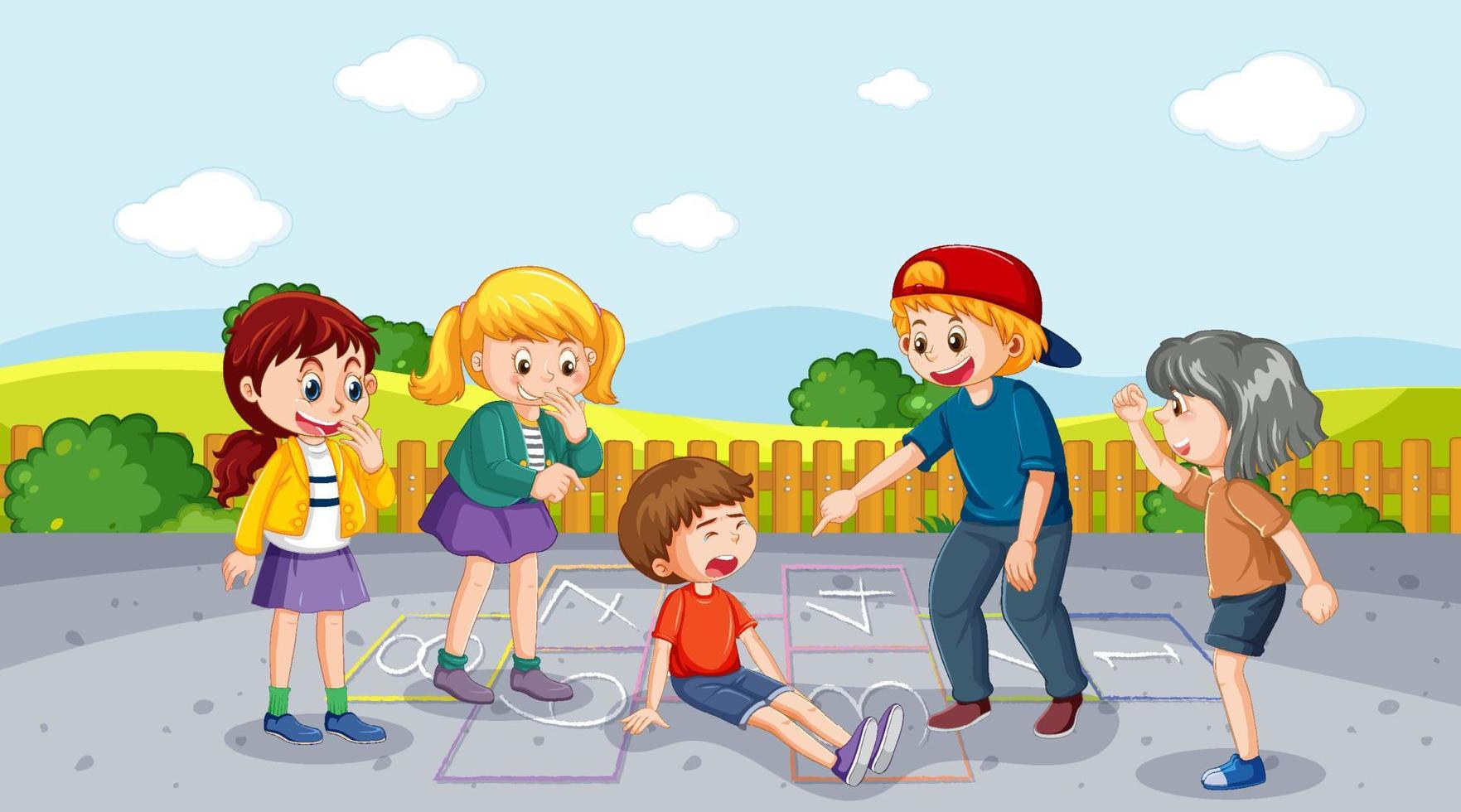 Kids bullying at school vector