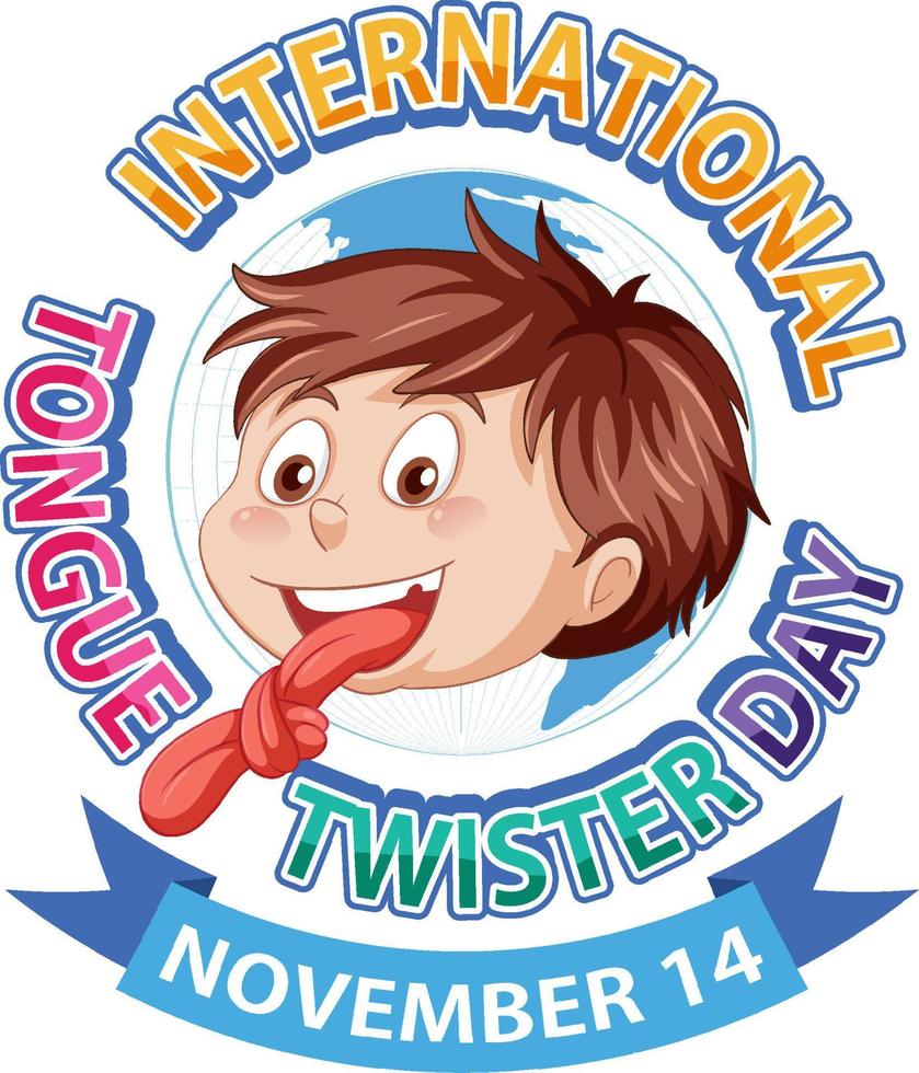 International Tongue Twister Day Banner Design vector