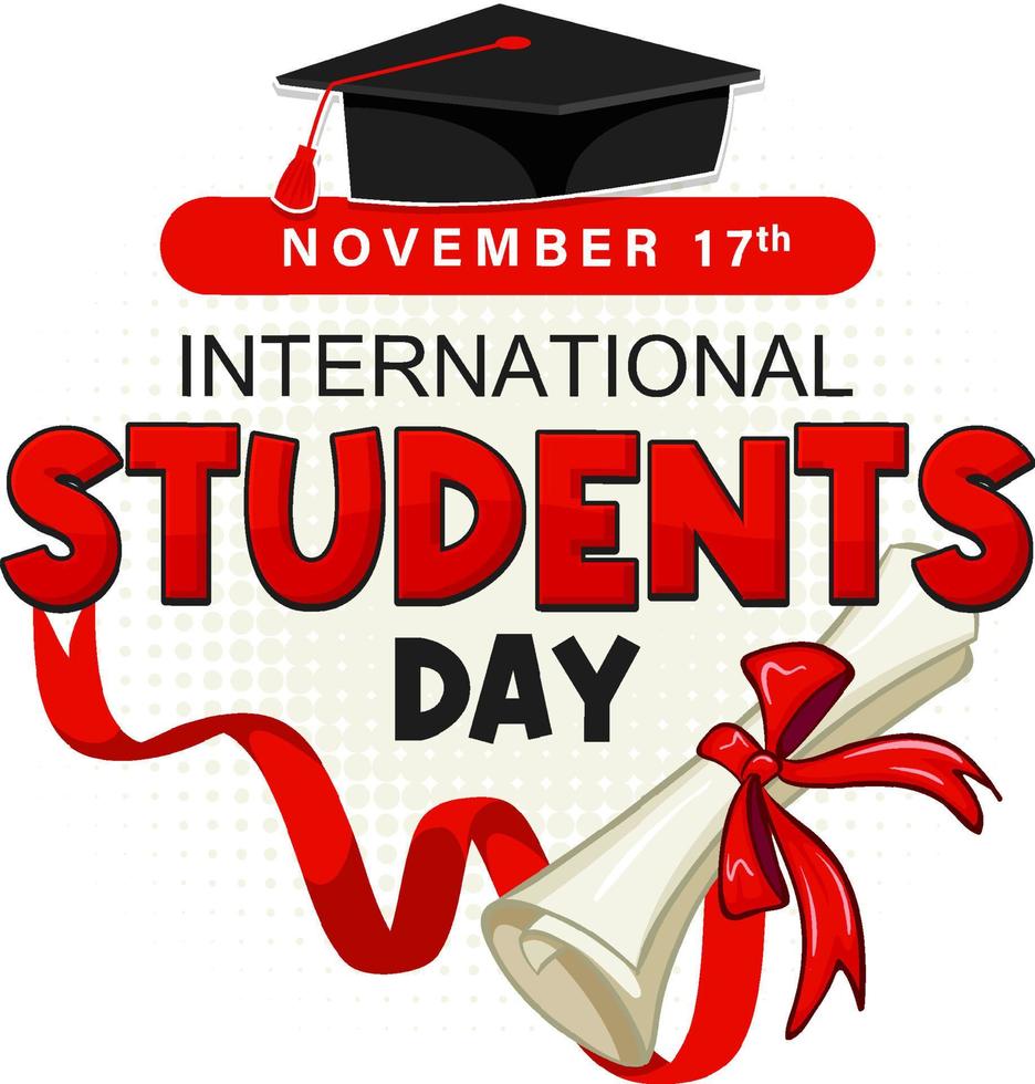 International Students Day Banner Design vector