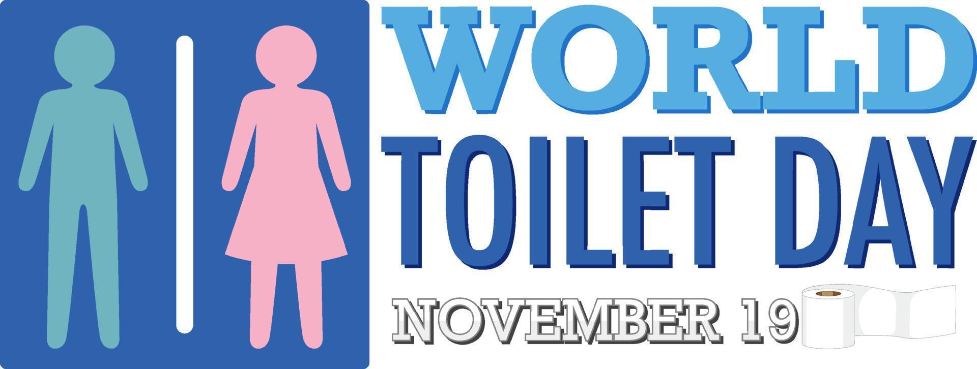 World toilet day text design vector
