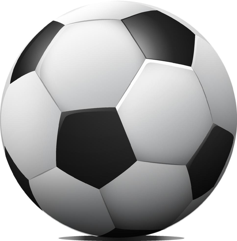 Balón de fútbol 3d aislado vector