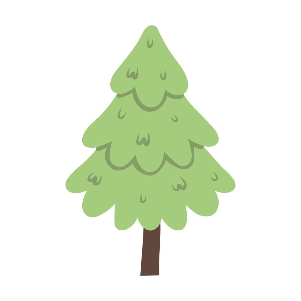 árbol de navidad en estilo garabato. ilustración vectorial árbol de navidad aislado. vector