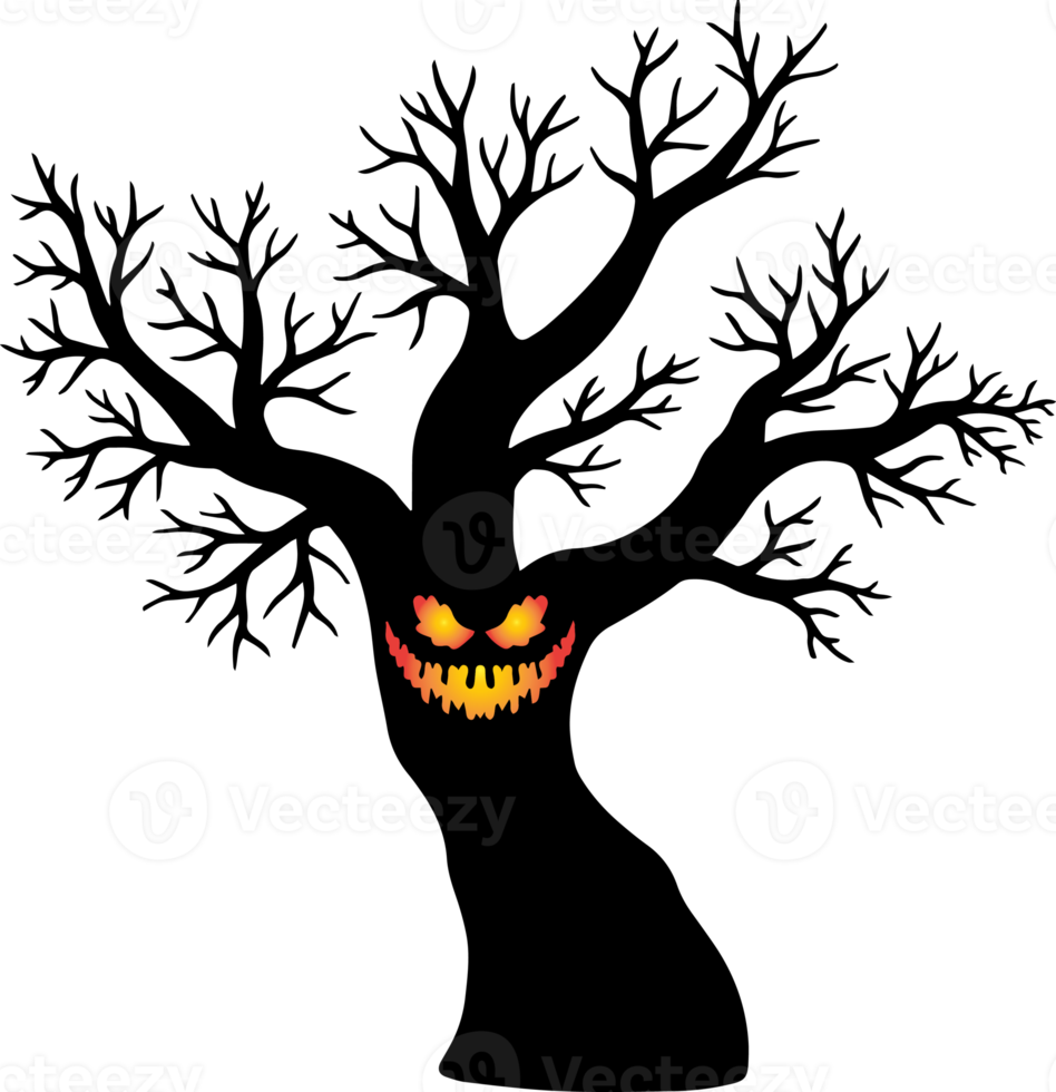 Tree Halloween Scary Background png