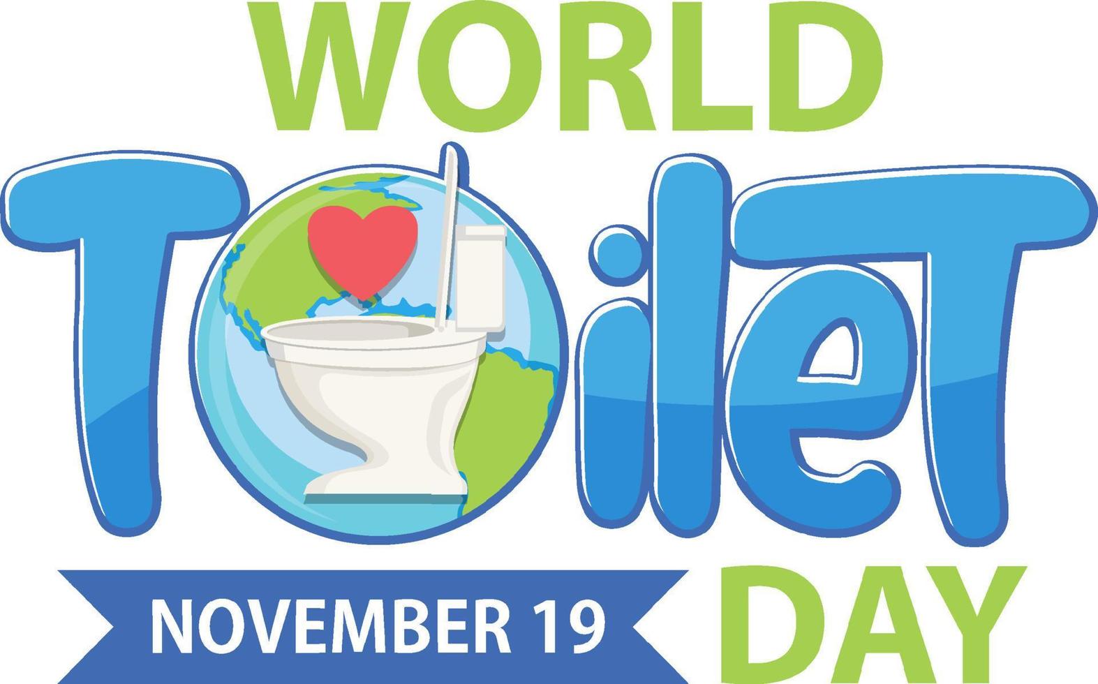 World toilet day text design 12496547 Vector Art at Vecteezy