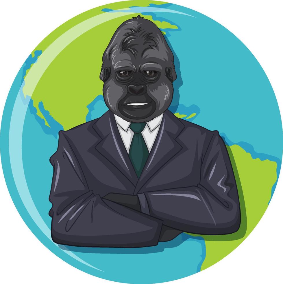 National Gorilla Suit Day Cartoon Concept vector
