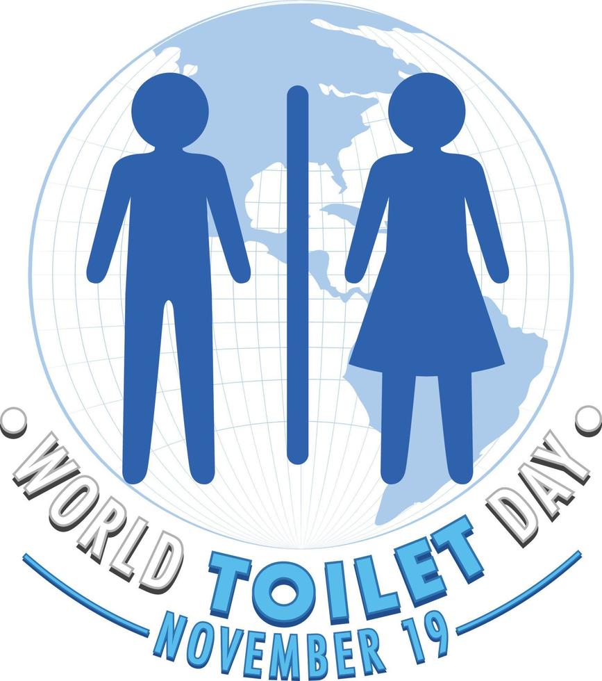 World toilet day text design vector