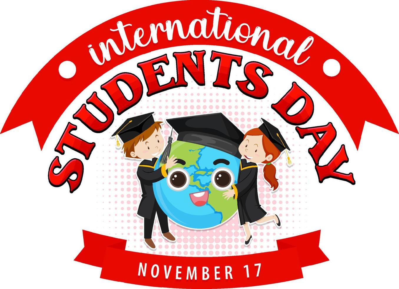 International Students Day Banner Design vector