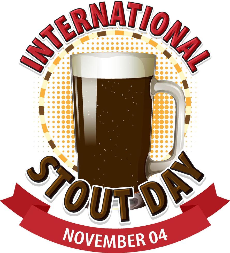 International Stout Day Banner Design vector
