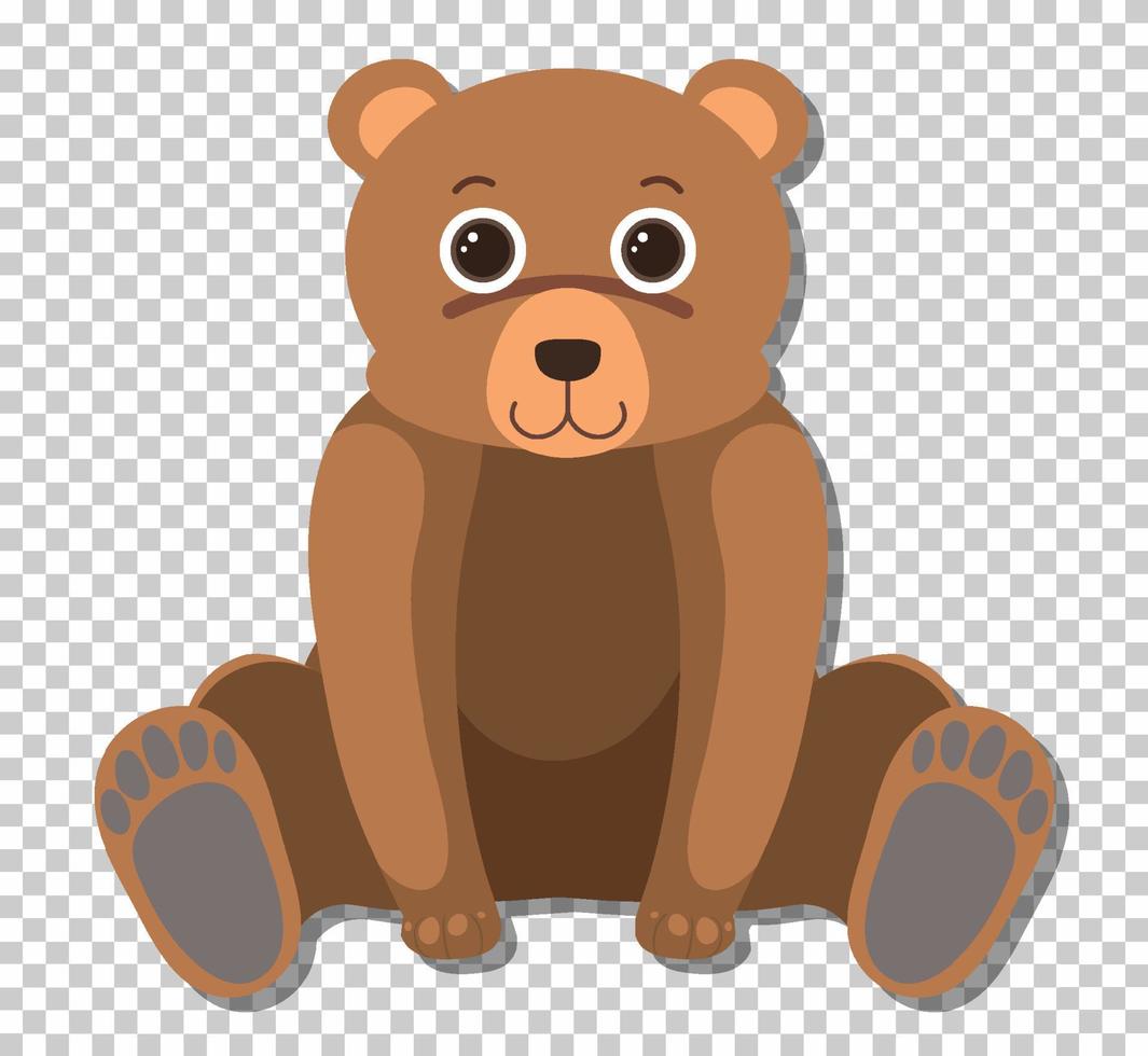 lindo oso en estilo de dibujos animados plana vector