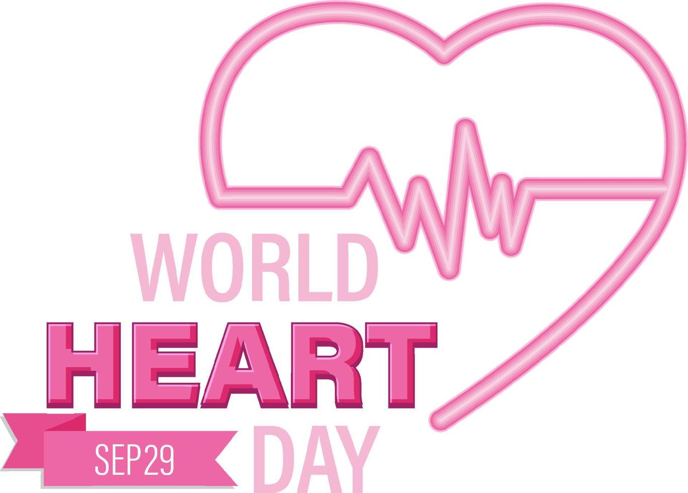 World Heart Day September 29 vector