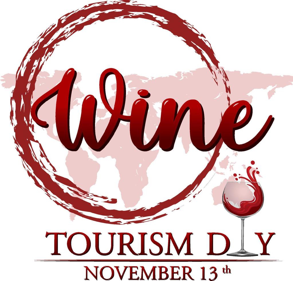 Wine Tourism Day Poster Template vector