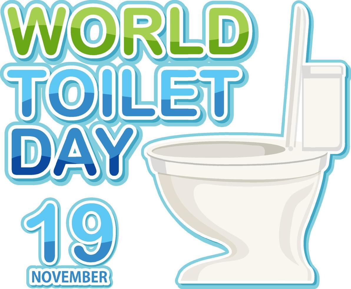 World toilet day text design vector