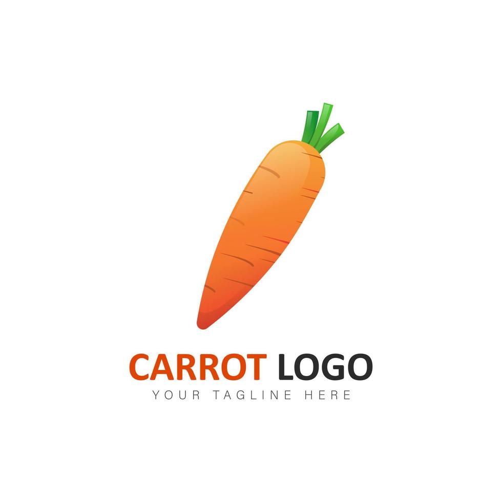 Carrot logo gradient design illustration vector
