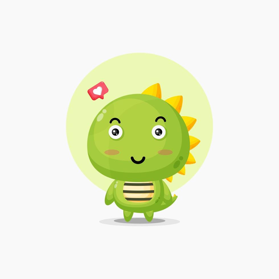 icono de ilustración de personaje de cocodrilo lindo vector