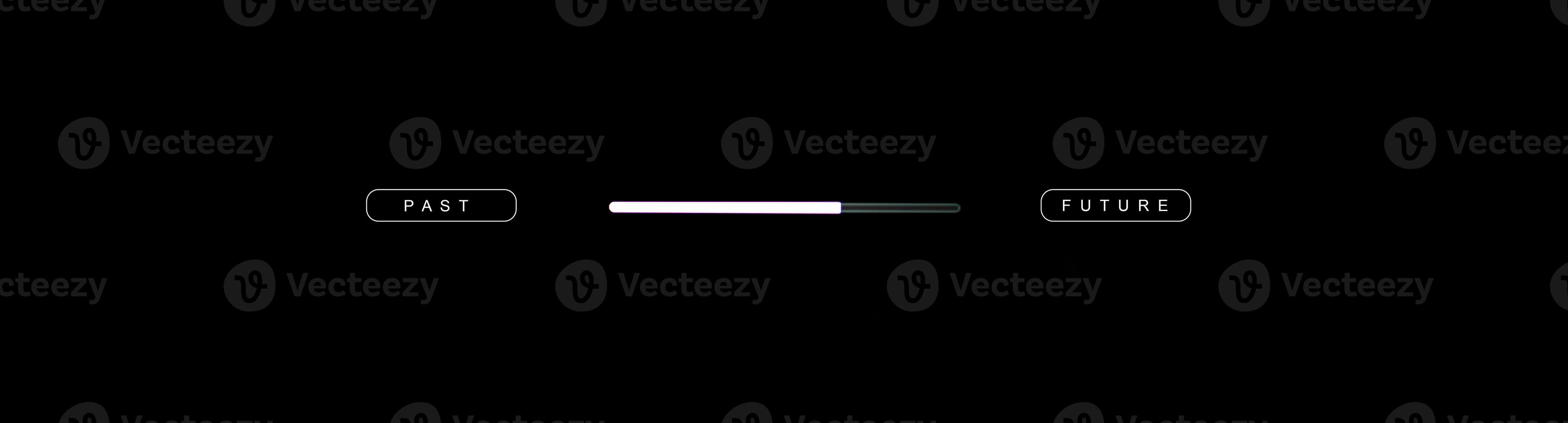 Loading sign on the computer screen, The concept of moving through the past to the future photo