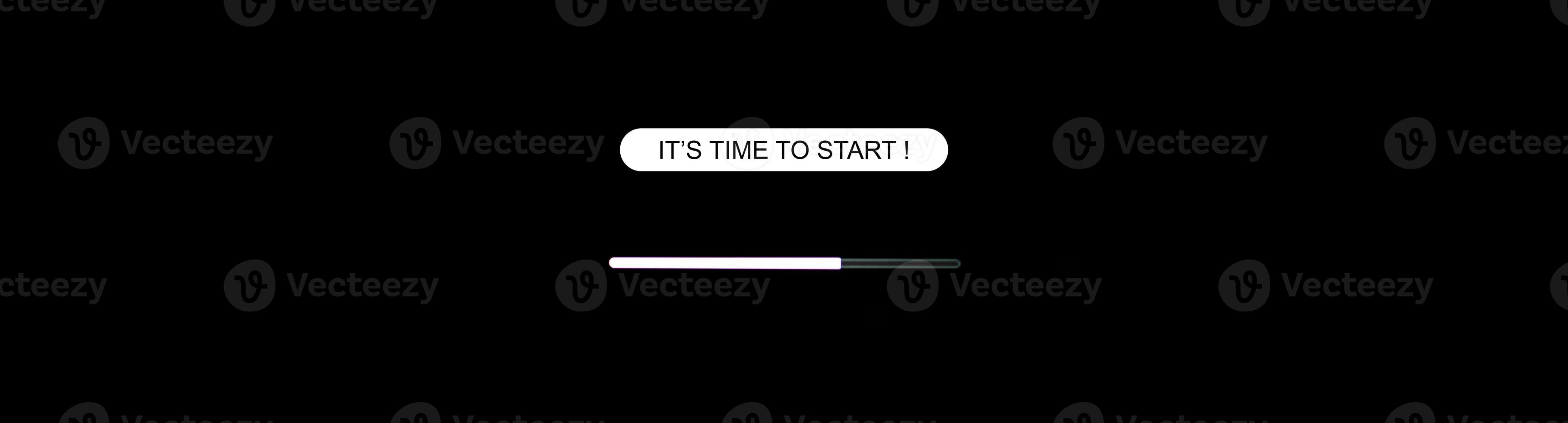 Loading sign on the computer screen, the concept of start. photo