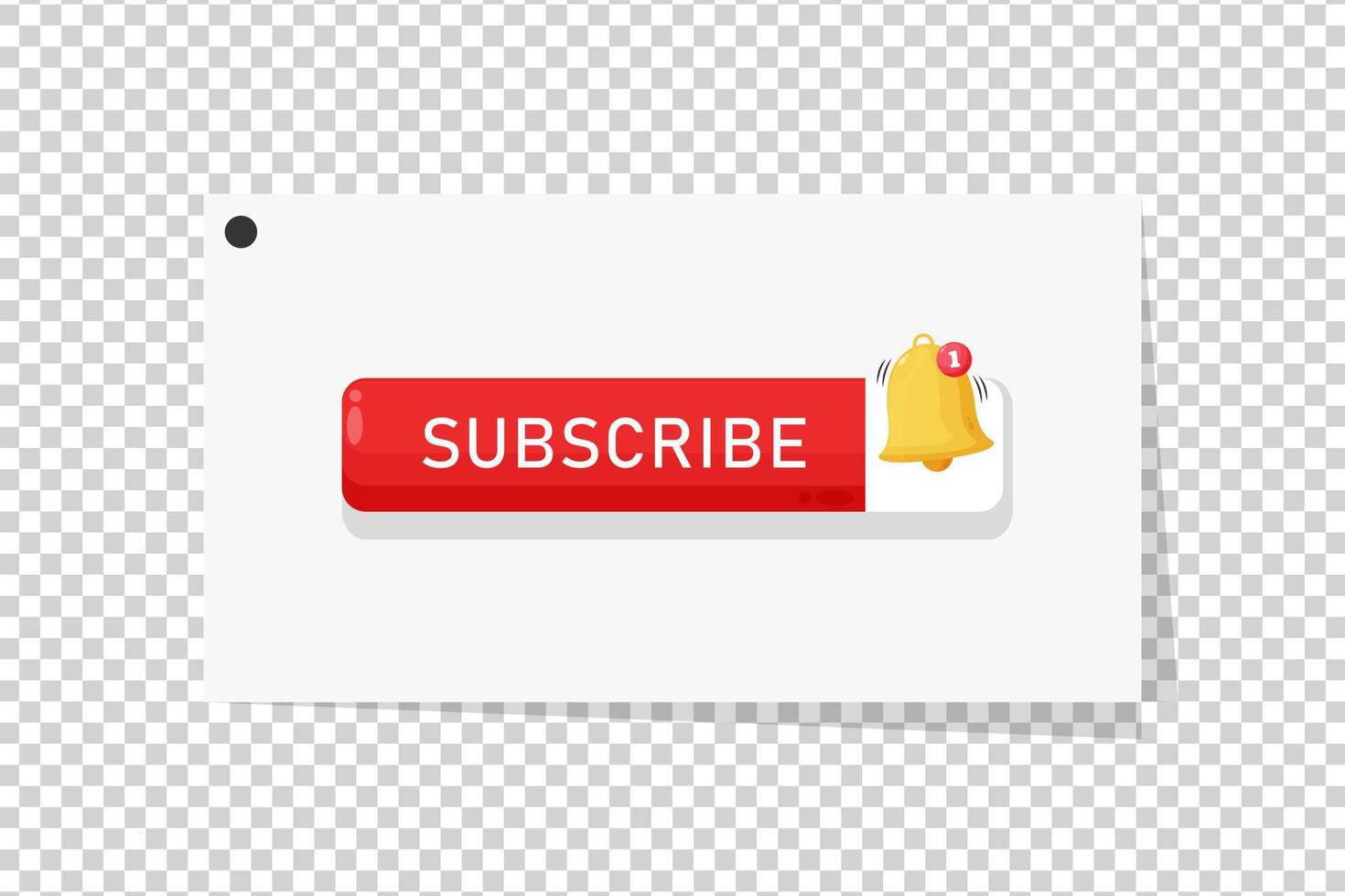 Subscribe notification icon on blank paper vector