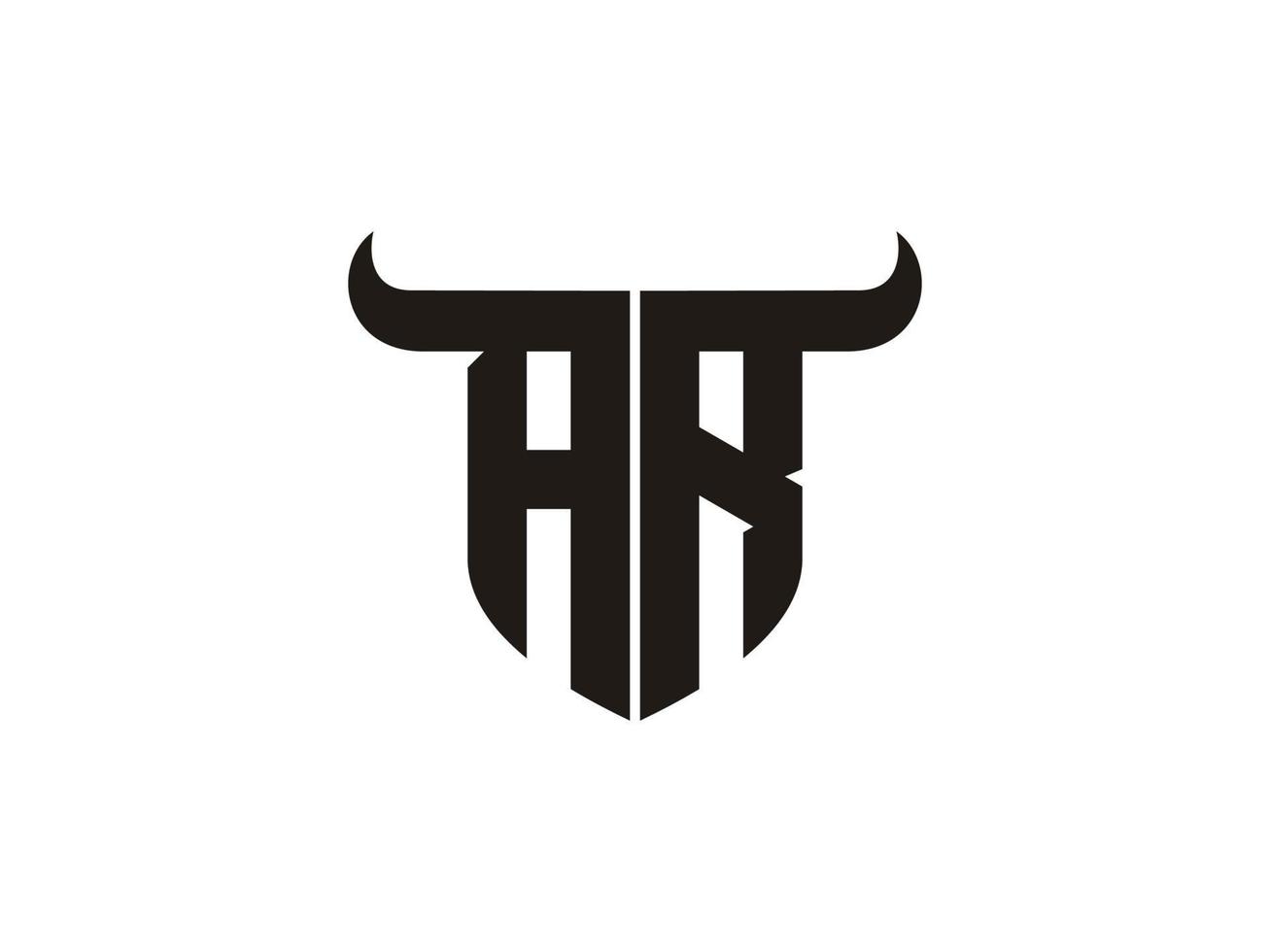 diseño inicial del logotipo de ar bull. vector