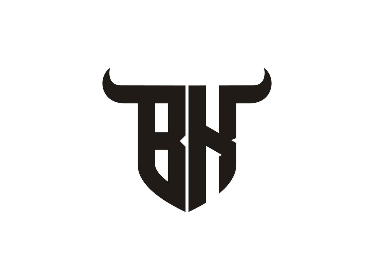 diseño inicial del logo del toro bk. vector