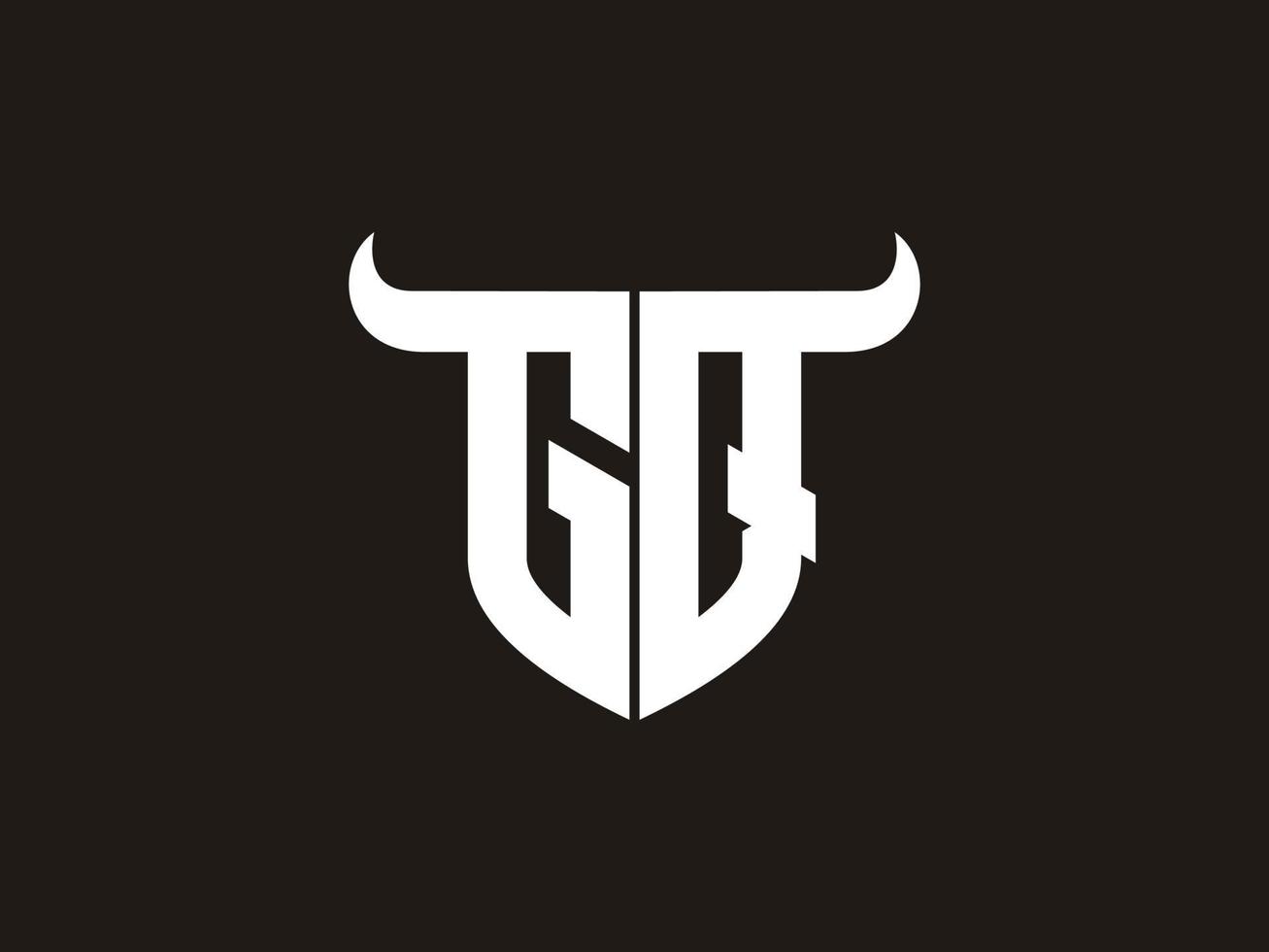 diseño inicial del logo del toro gq. vector