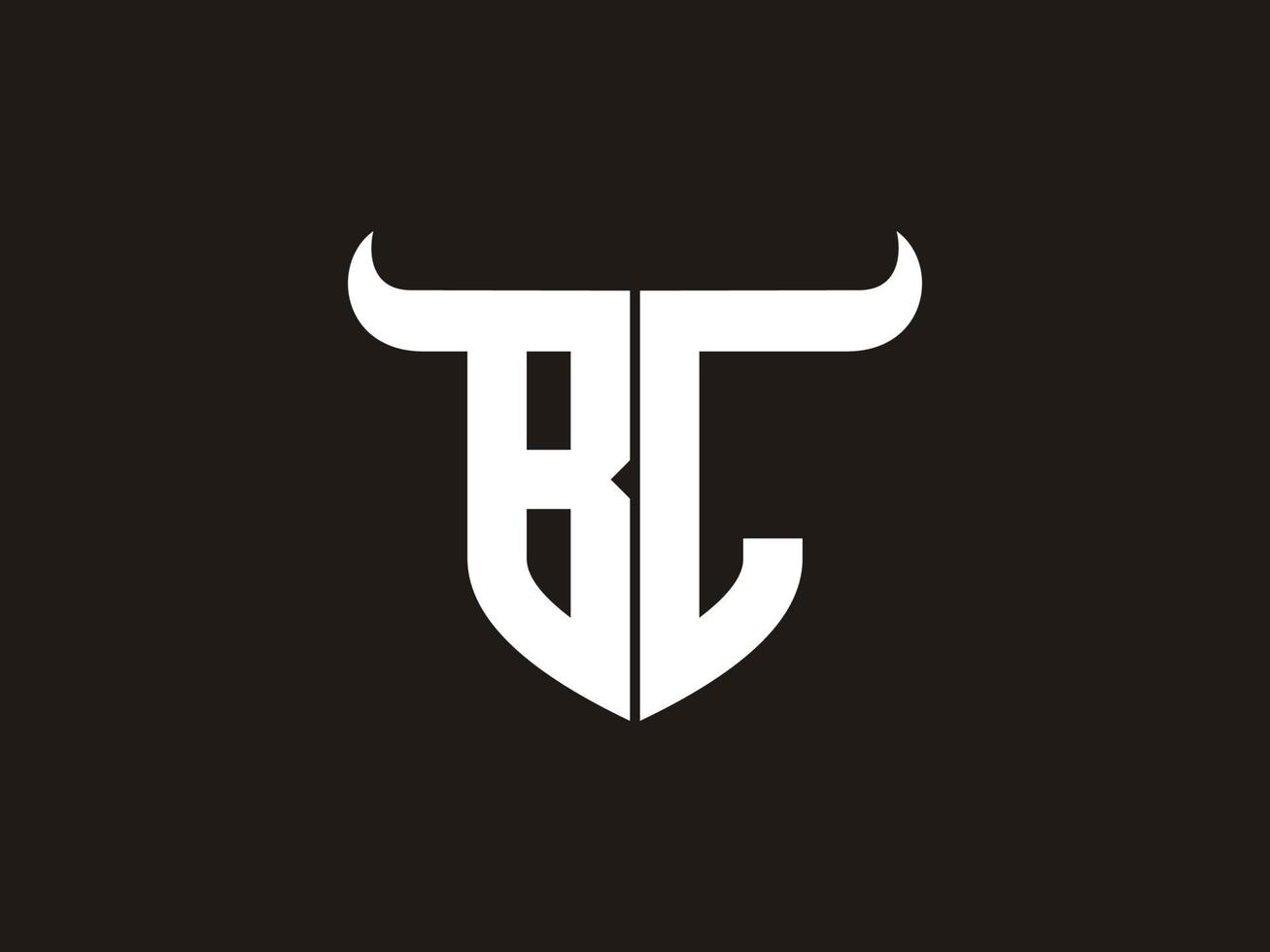 diseño inicial del logotipo del toro bl. vector