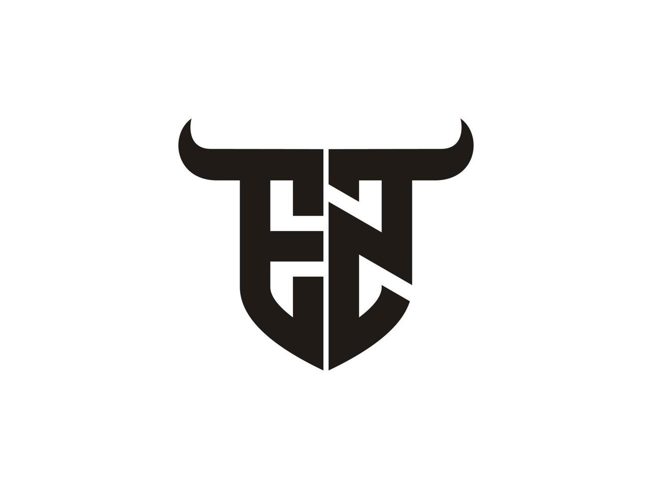 Initial EZ Bull Logo Design. vector