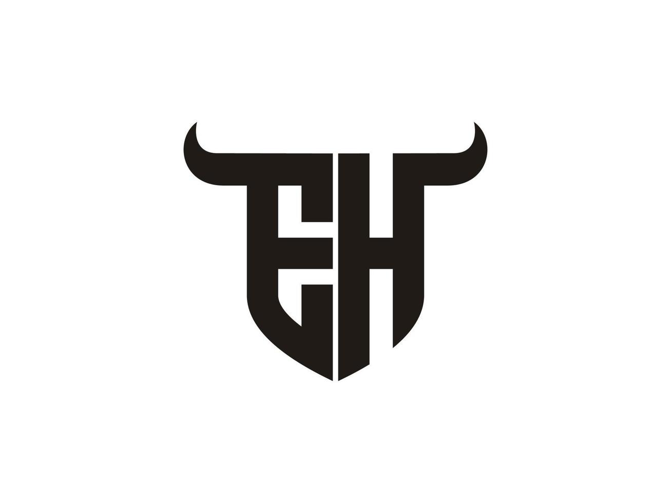 Initial AS Bull Logo Design. vector