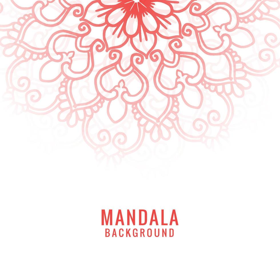 Decorative mandala with red colour design vector