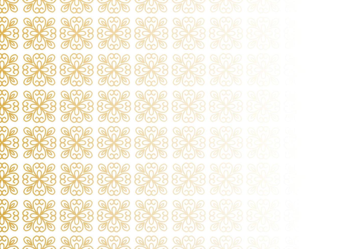 Abstract golden floral pattern background vector