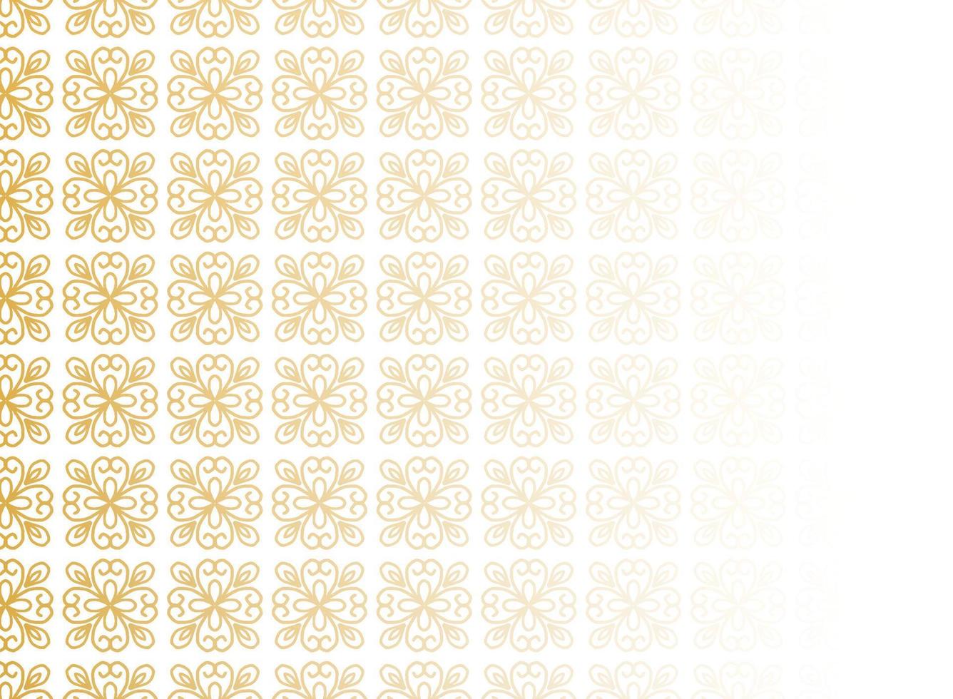 Abstract golden floral pattern background vector