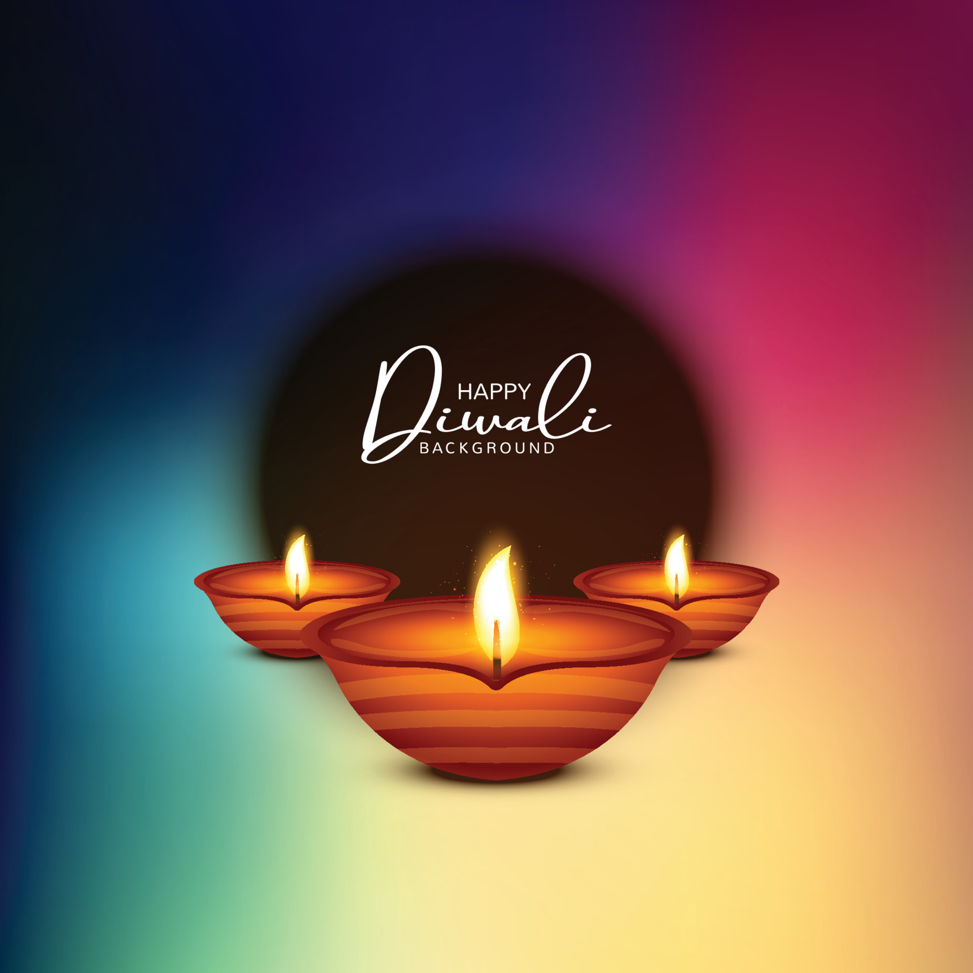 Happy diwali oil lamp festival celebration card background 12498081 Vector  Art at Vecteezy