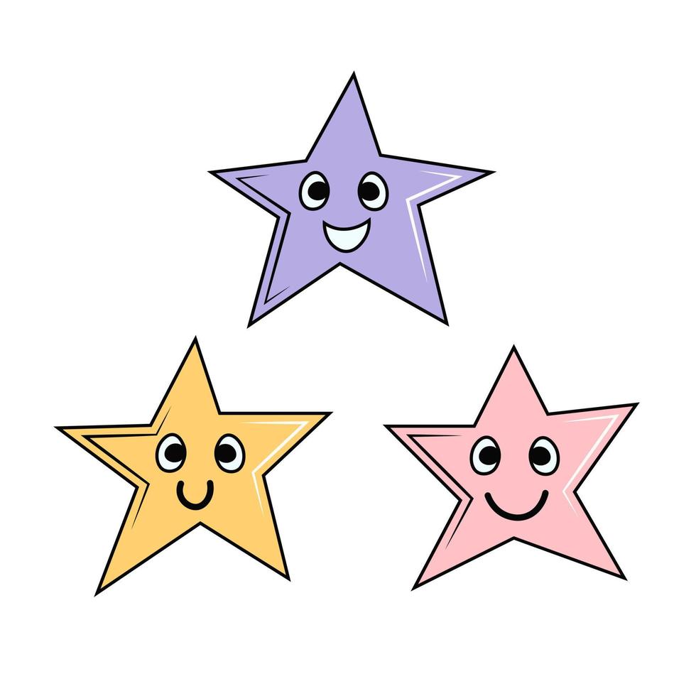conjunto de caracteres estrella simple vector