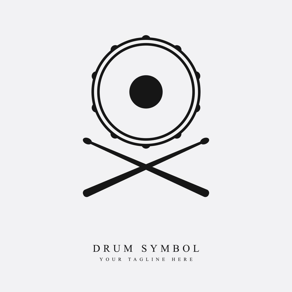 Drums logo. drums player. Snare drum with drumsticks. Music labels