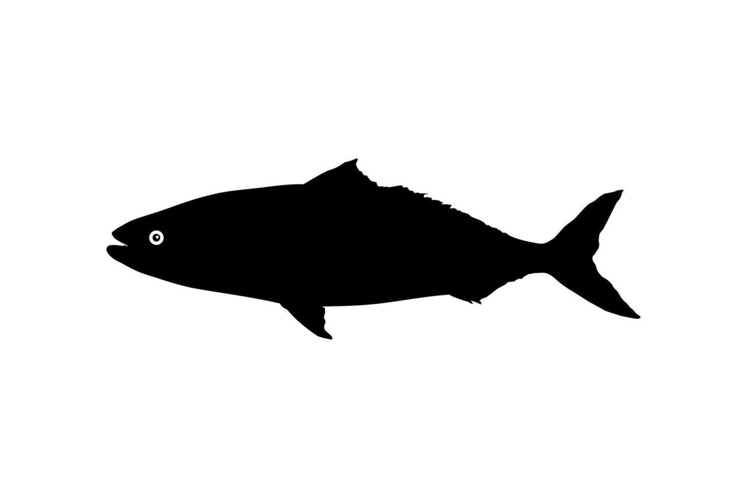 Salmon Fish Silhouette for Icon, Symbol, Logo, Pictogram, Apps, Website or Graphic Design Element. Vector Illustration