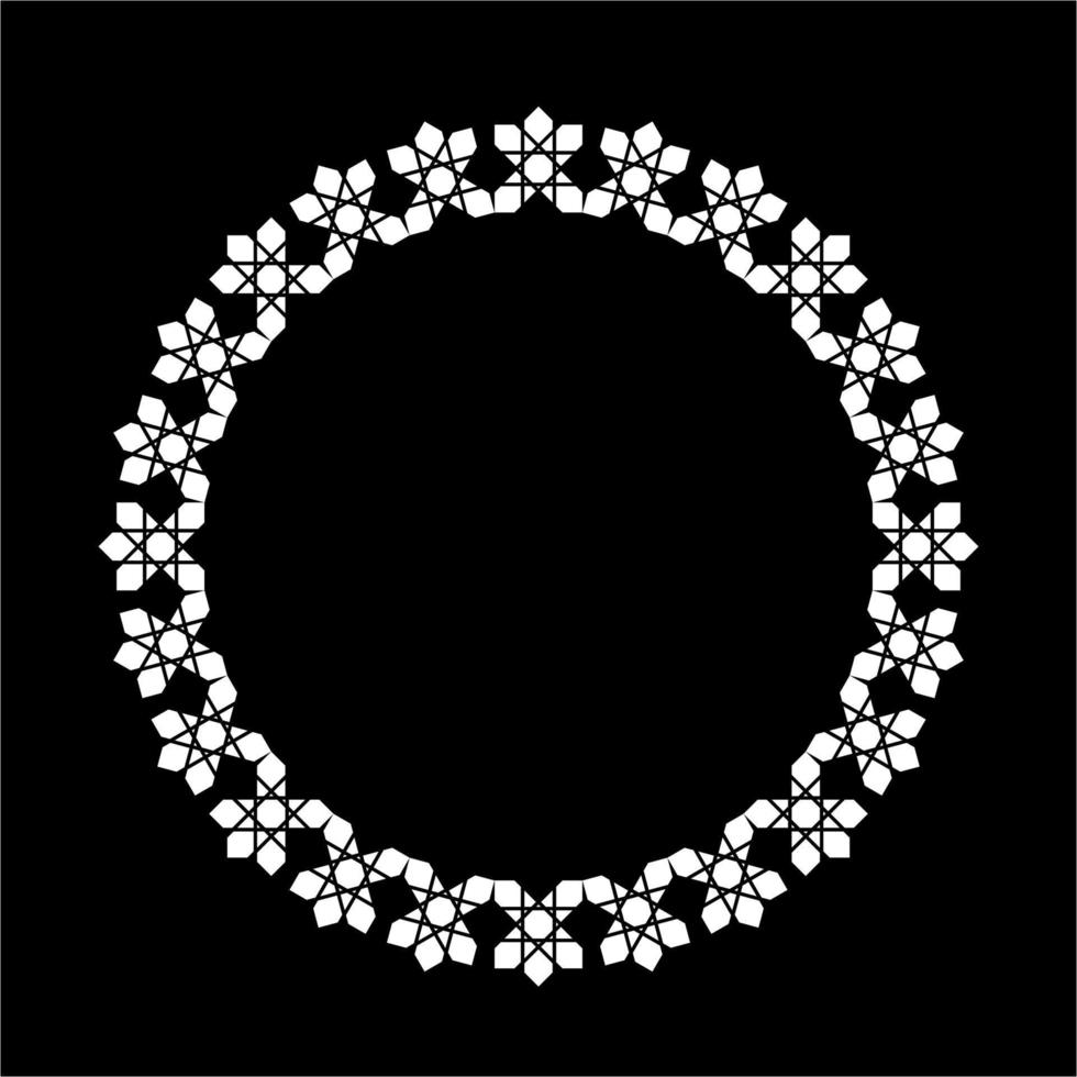 Circle Shape Ornamental Motive Pattern. Decoration for Interior, Exterior, Carpet, Textile, Garment, Cloth, Silk, Tile, Plastic, Paper, Wrapping, Wallpaper, Pillow, Sofa, Background, Ect. Vector