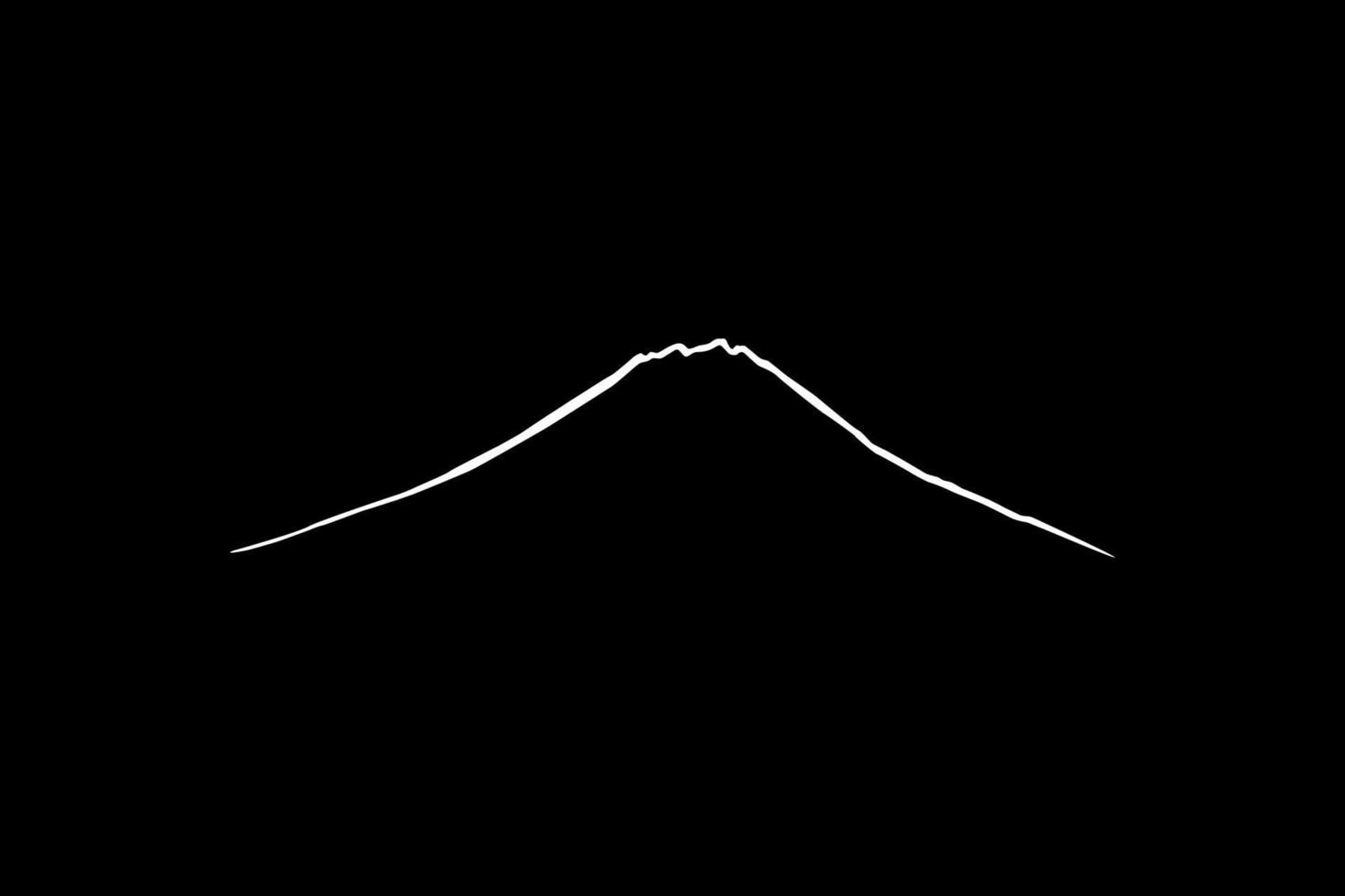 Simple Line Art of the Mountain Silhouette for Logo, Pictogram, Art Illustration, Apps, Website or Graphic Design Element. Vector Illustration