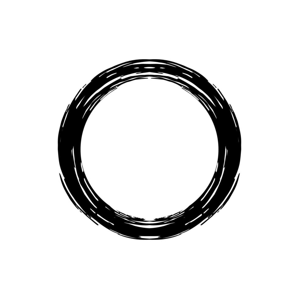 Zen Circle Icon Symbol. Zen Illustration for Logo, Art Frame, Art Illustration, Website or Graphic Design Element. Vector Illustration
