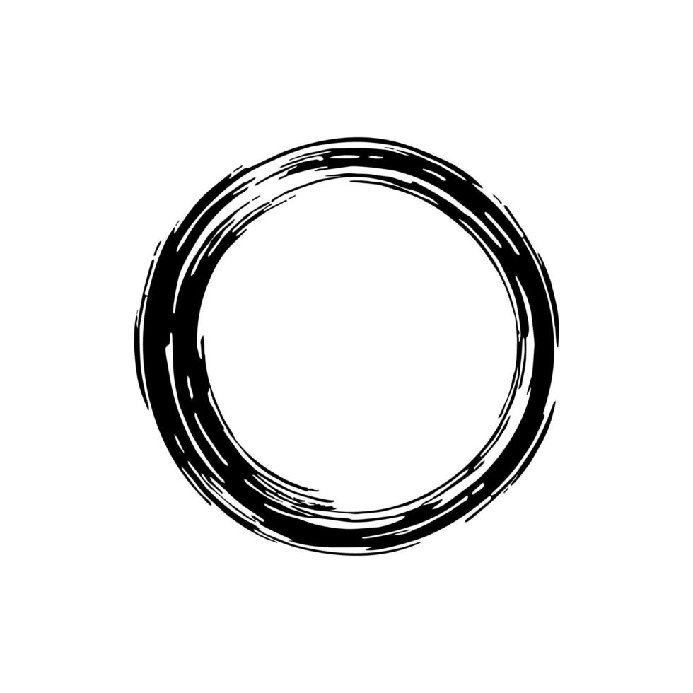 símbolo de icono de círculo zen. ilustración zen para logotipo, marco de arte, ilustración de arte, sitio web o elemento de diseño gráfico. ilustración vectorial vector