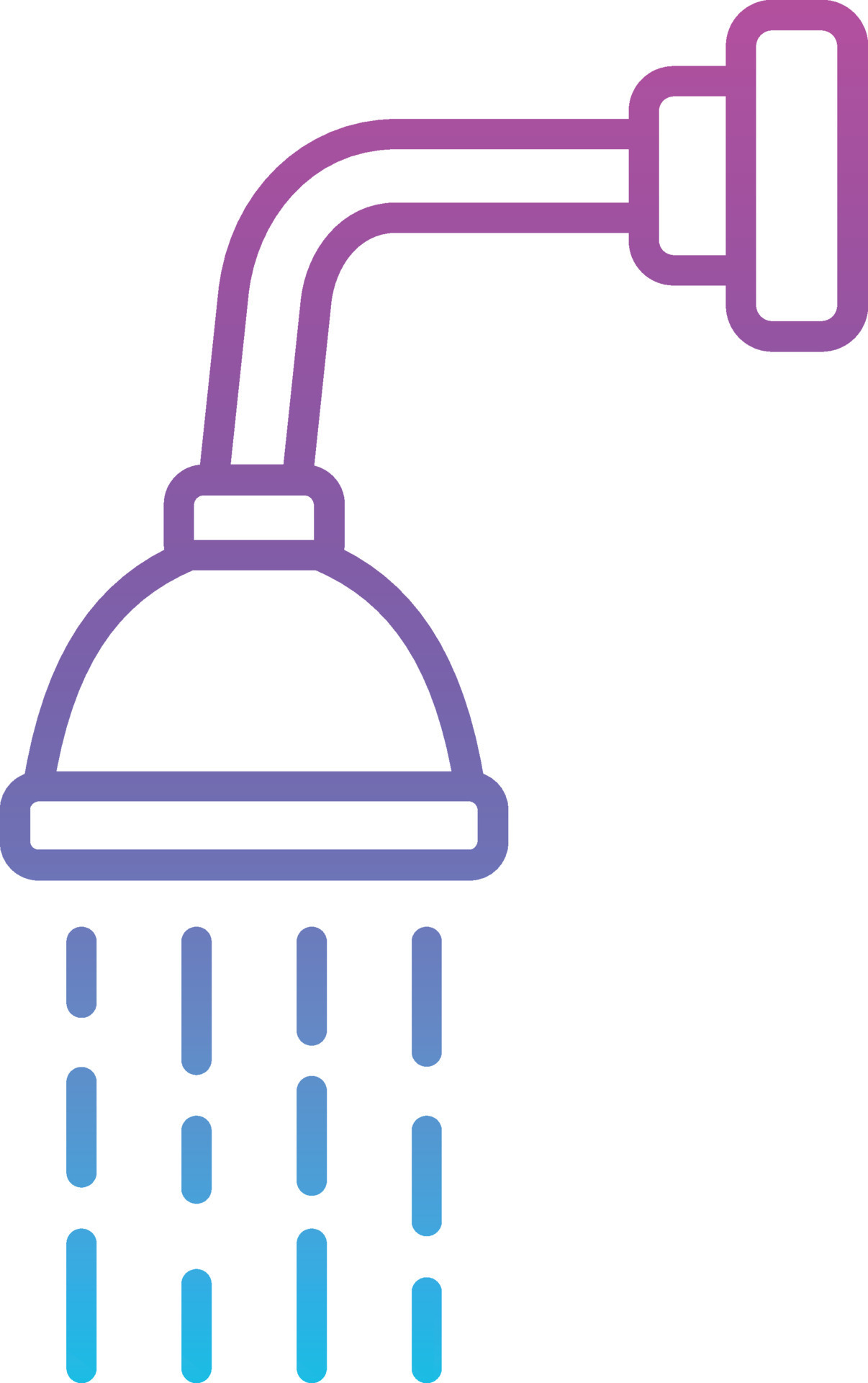 icono de gradiente de línea de cabezal de ducha 12498727 Vector en Vecteezy