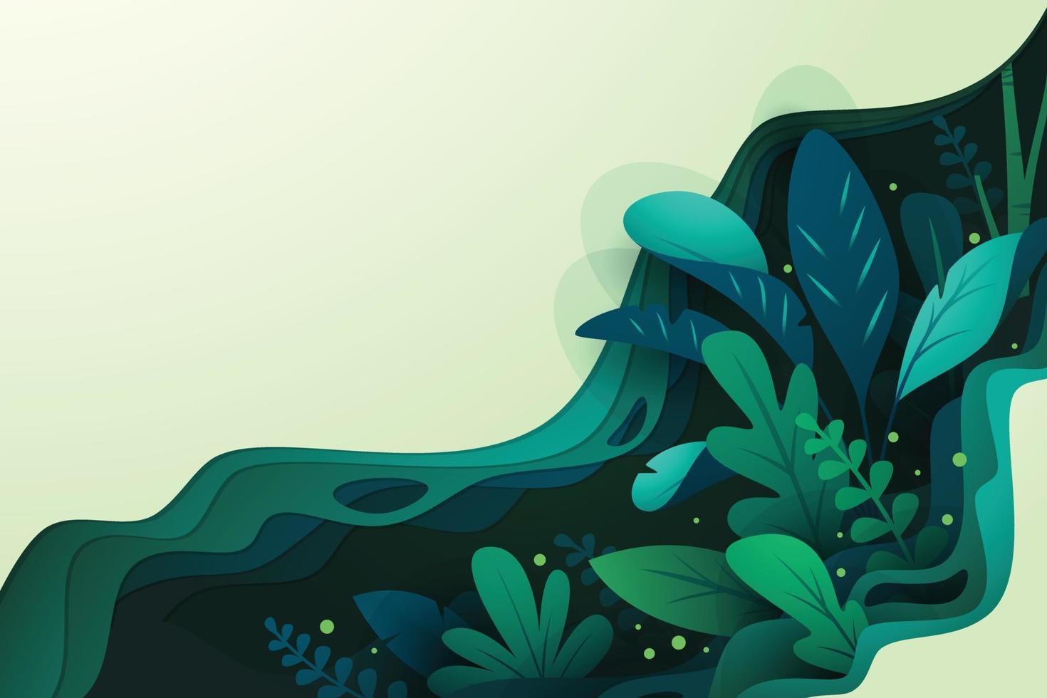 fondo con bosque de plantas tropicales vector