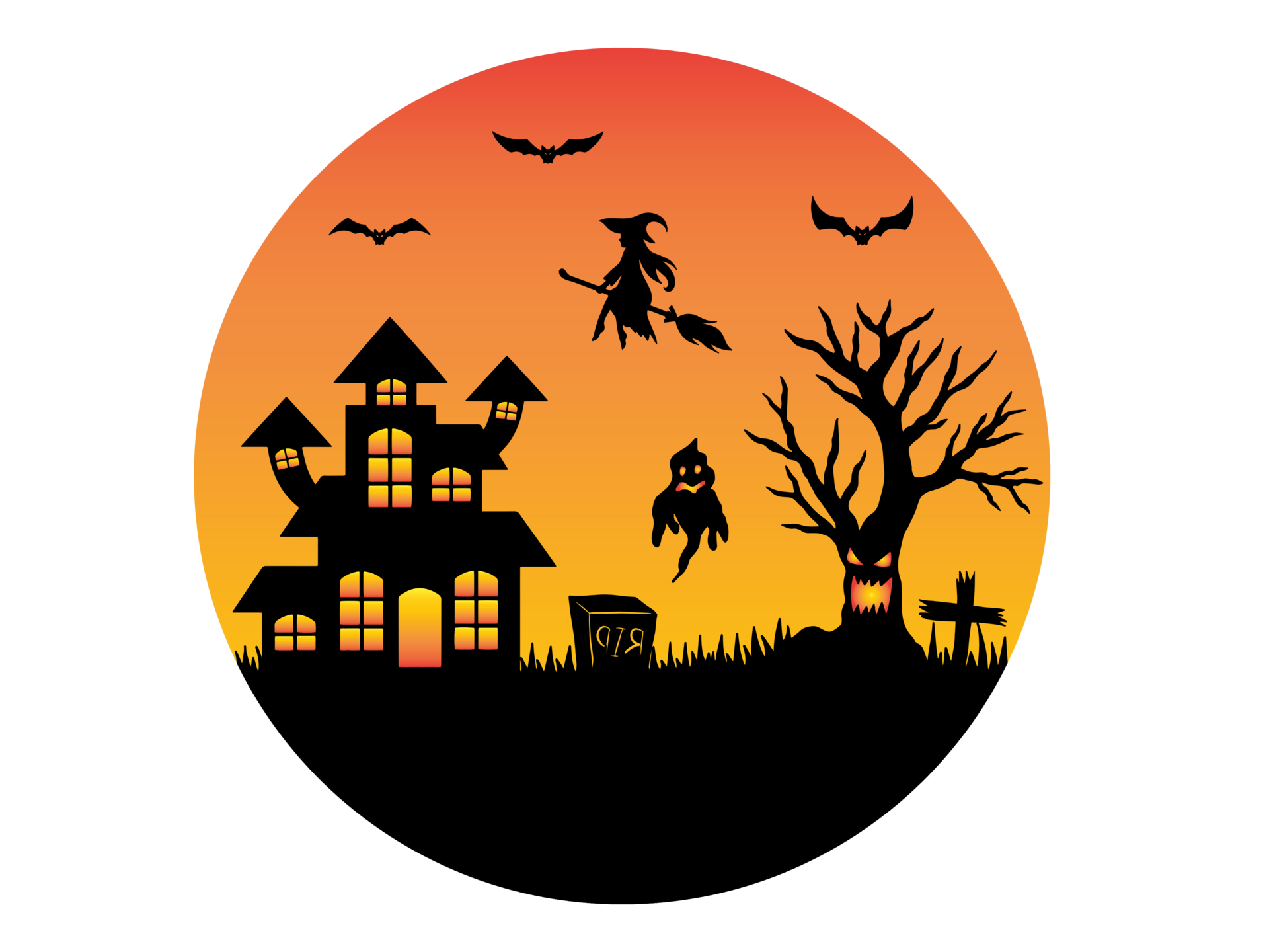 Halloween Silhouette Background 12498948 PNG