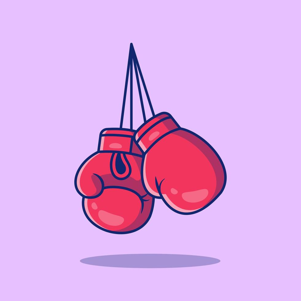 Boxing Sport Cartoon Vector Icon Illustration. Sport Boxing Icon Concept Isolated Premium Vector. Flat Cartoon Style