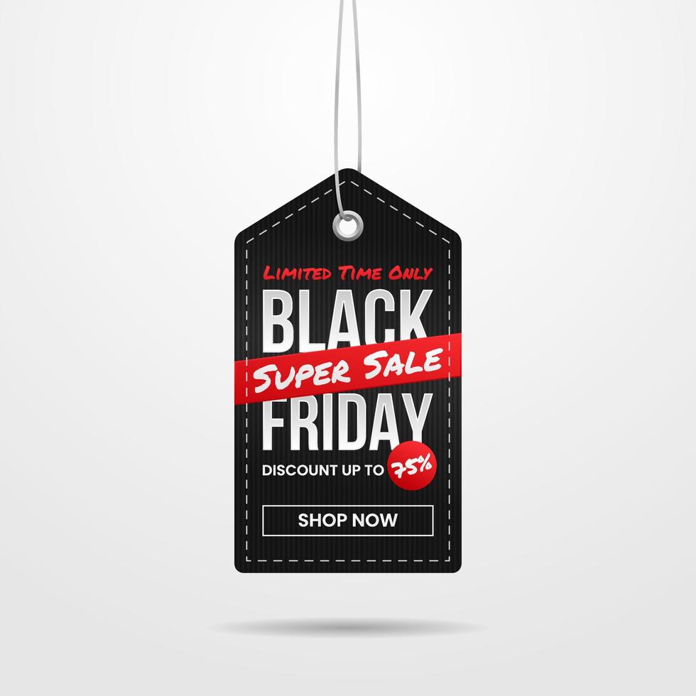 black friday sale discount tag vector